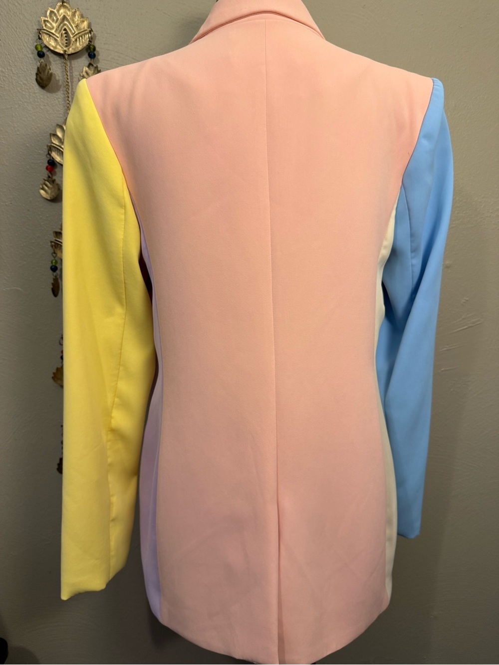 Endless Rose Women’s Pastel Chic Colorblock Blazer Single Button Size Small - Picture 4 of 10